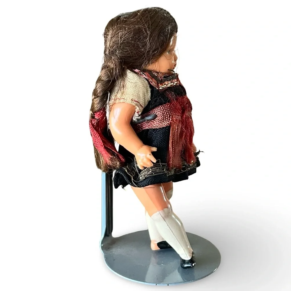Vintage Trachten Doll with Stand